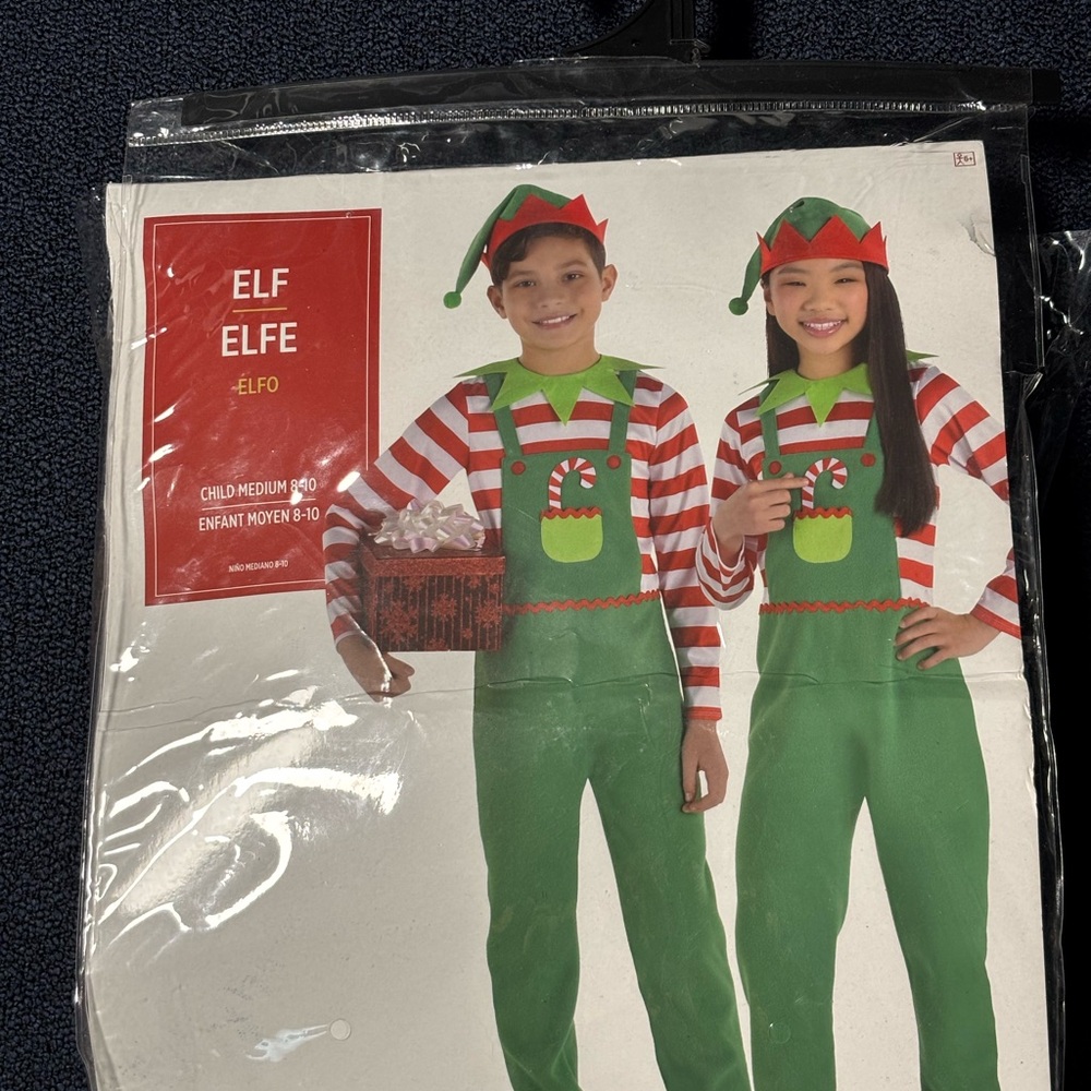 Elf Costume Set for Kids - Green and Red